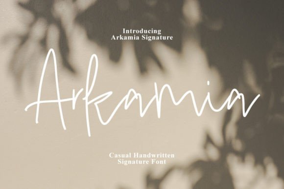 Arkamia Font: A Signature Script for Editorial Design