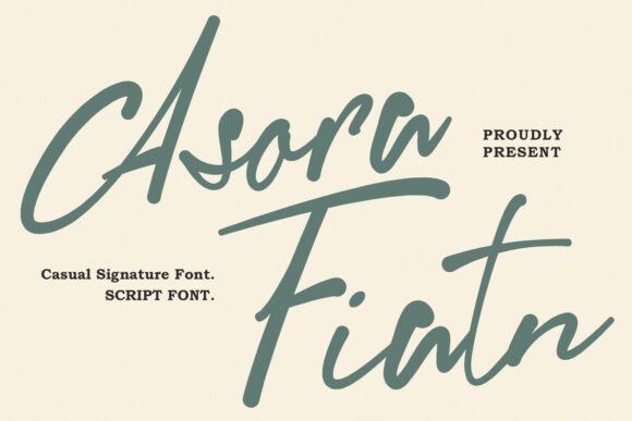 Asora Fiatn: A Handcrafted Script Font for Authentic Branding