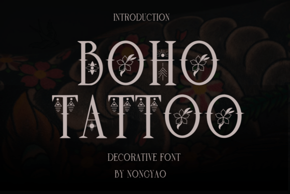 Boho Tattoo: A Playful Font for Creative Projects