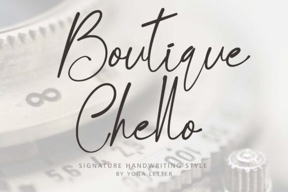 Boutique Chello: A Premium Script Font for Polished Branding