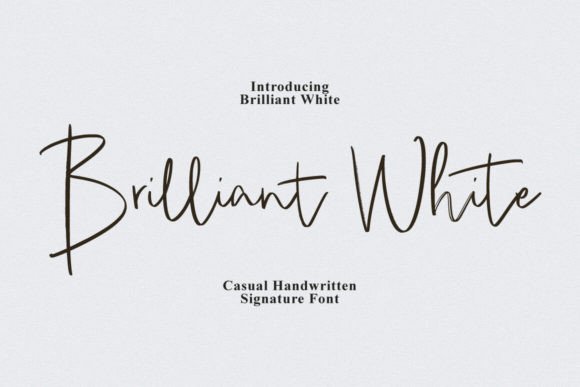 Brilliant White Font: Elevating Campaigns with Signature Script Typography
