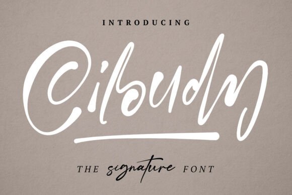 Ciloudy: A Script Font with Heart