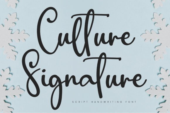 Culture Signature: A Simple Handwritten Font for Modern Branding