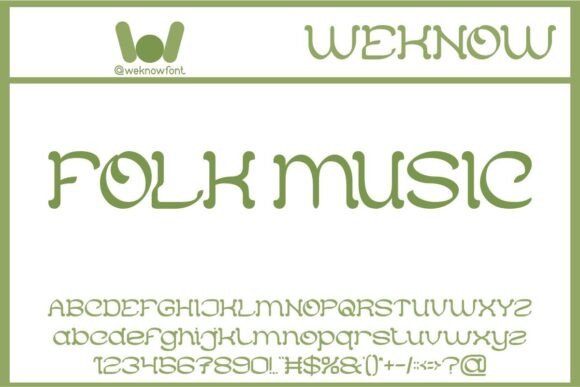 Folk Music Font: A Playful Display Typeface for Charismatic Branding