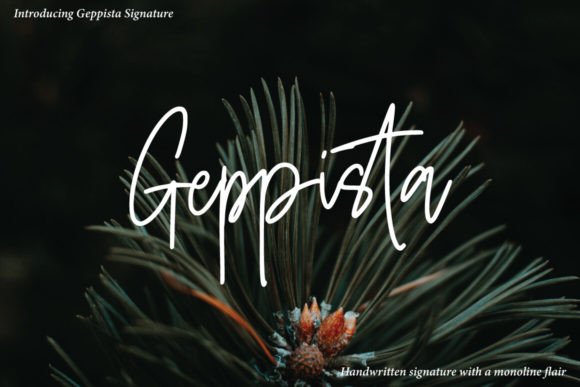Geppista Font: A Script Typeface for Digital Branding and Web Design