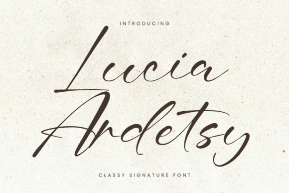 Lucia Ardetsy Font: A Signature Touch for Digital Branding