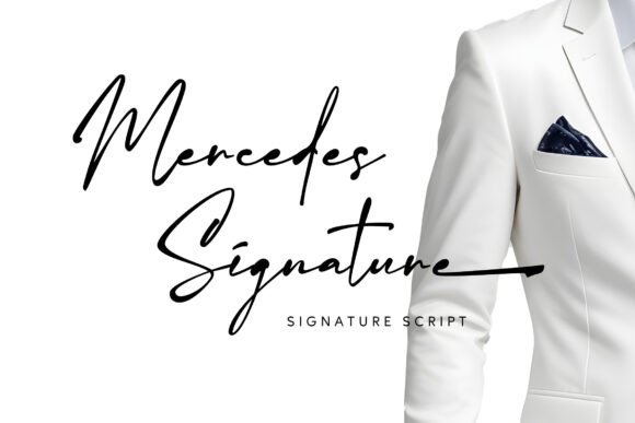 Mercedes Signature Font for Editorial Design