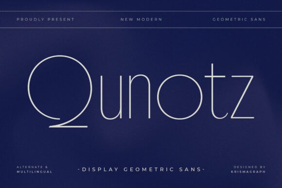 Qunotz Typeface: A Geometric Statement in Web Design